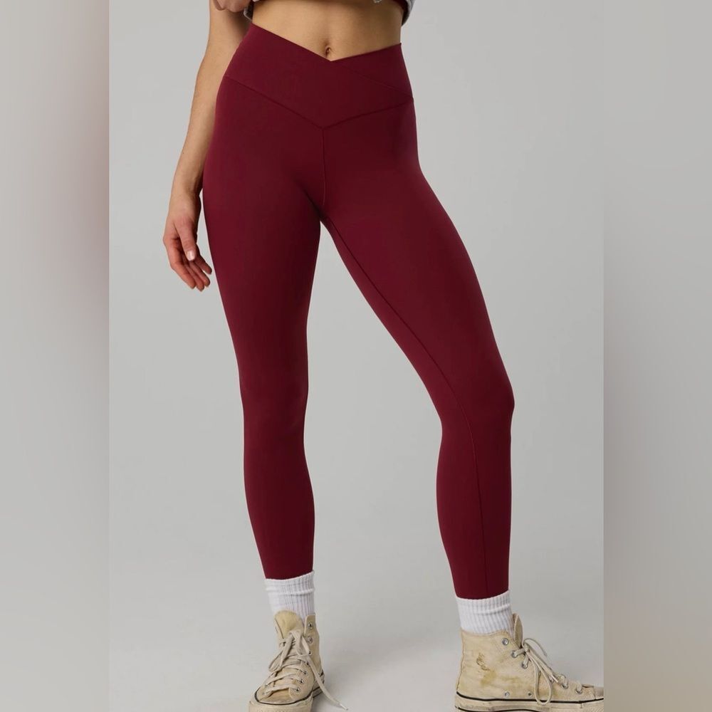 OFFLINE By Aerie Real Me High Waisted Crossover Legging  Red Small NWT IN PKG